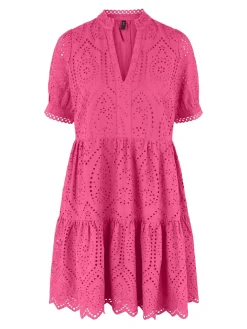 Y.A.S Naisten Minimekko YASHOLI SS DRESS Koralli