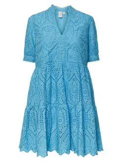 Y.A.S Naisten Minimekko YASHOLI SS DRESS Vaaleansininen