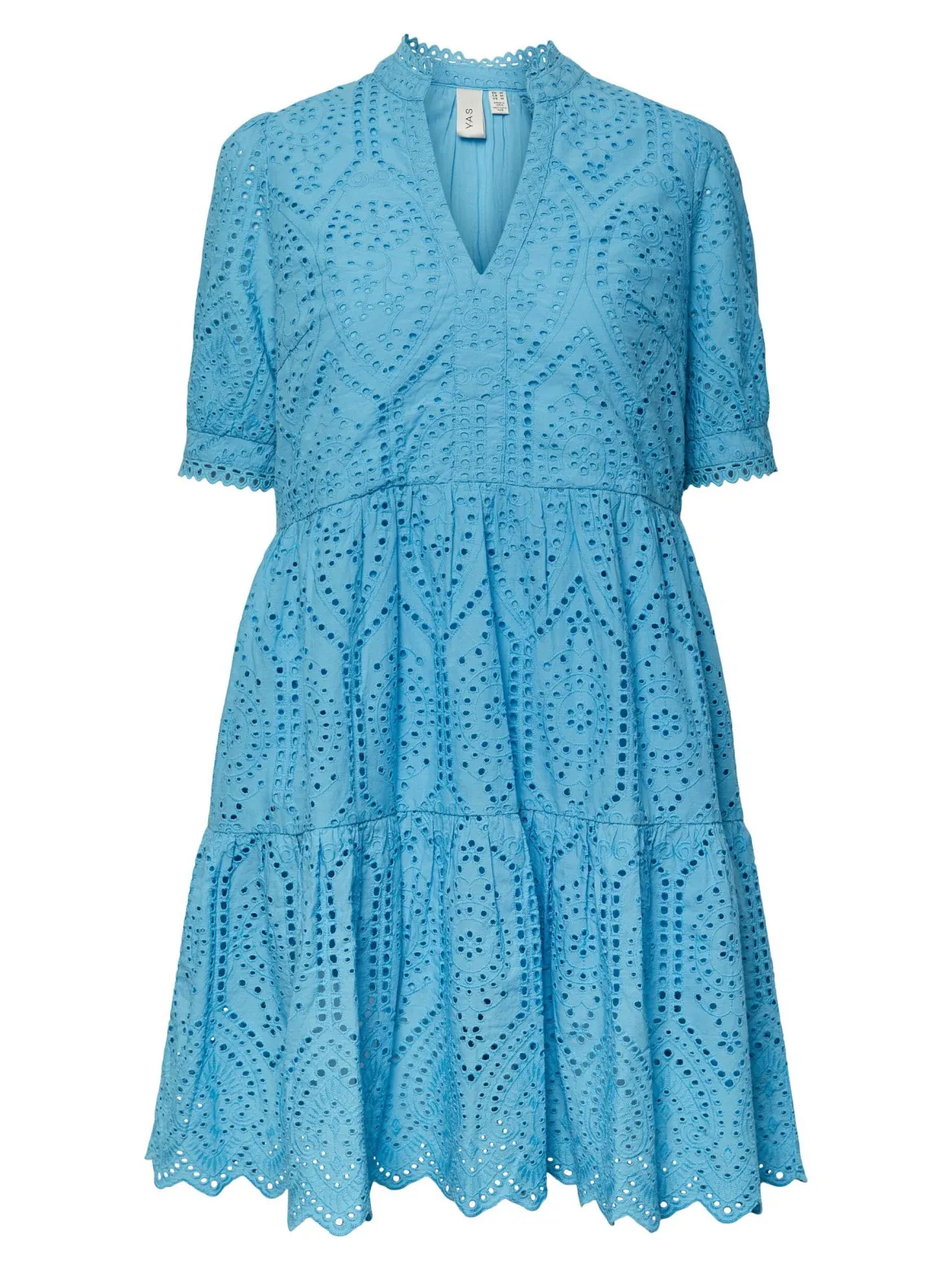 Y.A.S Naisten Minimekko YASHOLI SS DRESS Vaaleansininen