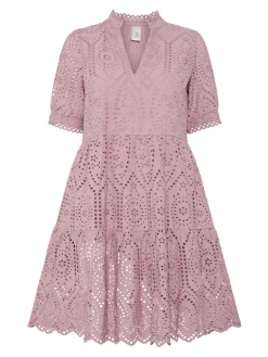 Y.A.S Naisten Minimekko YASHOLI SS DRESS Vaaleanpunainen