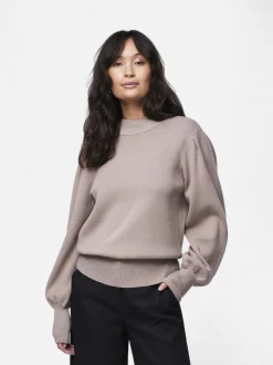 Y.A.S Naisten Neulepusero, YASFONNY LS KNIT PULLOVER S. NOOS Vaalea Beige