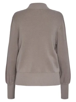 Y.A.S Naisten Neulepusero, YASFONNY LS KNIT PULLOVER S. NOOS Vaalea Beige
