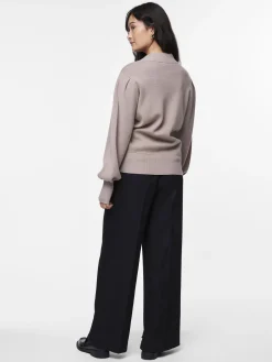 Y.A.S Naisten Neulepusero, YASFONNY LS KNIT PULLOVER S. NOOS Vaalea Beige