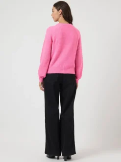 Y.A.S naisten neuletakki YASJOHI Wool Blend Knitted Cardigan, Begonia Pink