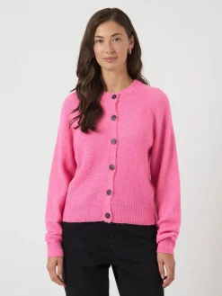 Y.A.S naisten neuletakki YASJOHI Wool Blend Knitted Cardigan, Begonia Pink