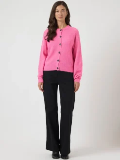 Y.A.S naisten neuletakki YASJOHI Wool Blend Knitted Cardigan, Begonia Pink