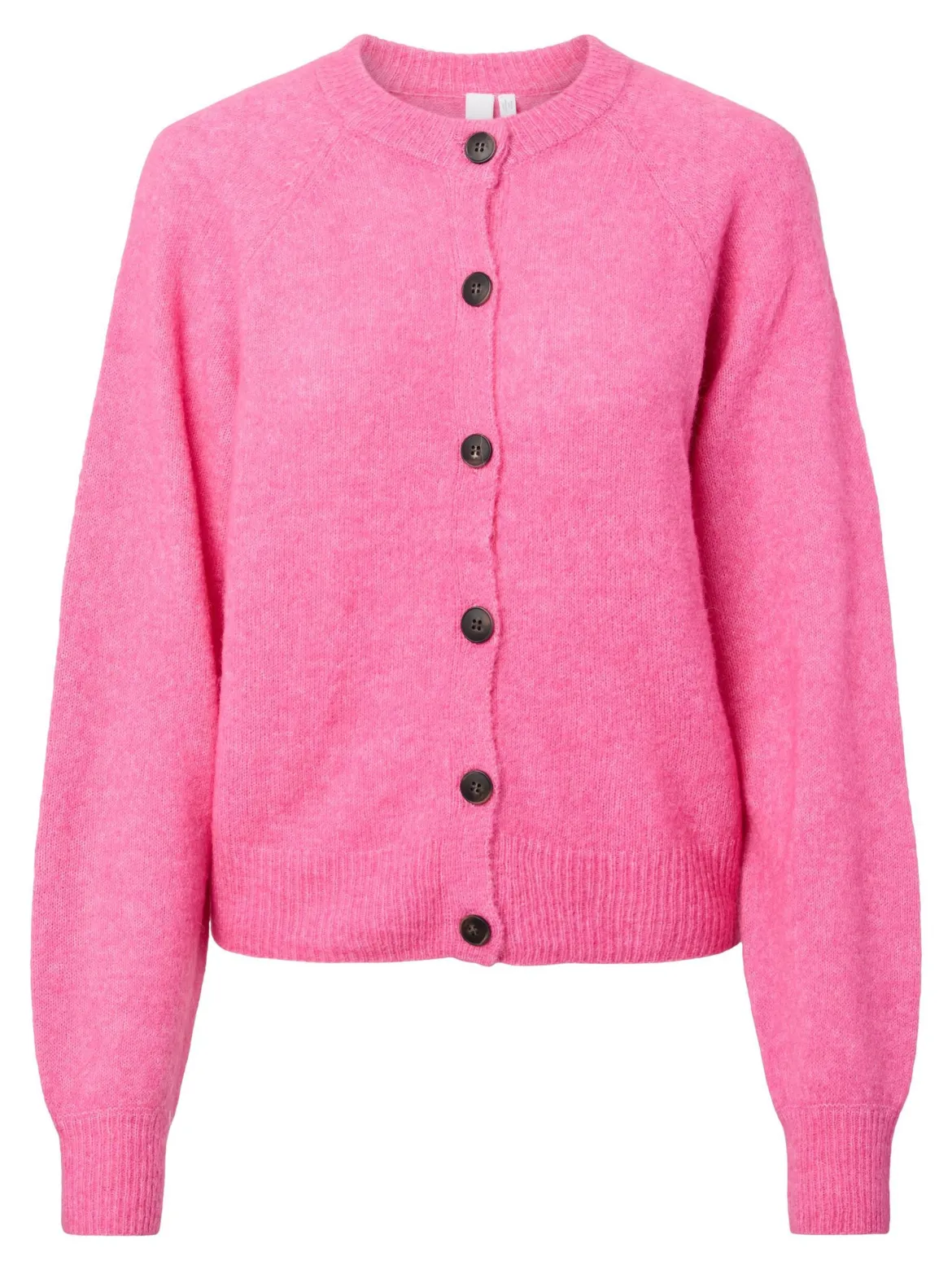 Y.A.S naisten neuletakki YASJOHI Wool Blend Knitted Cardigan, Begonia Pink