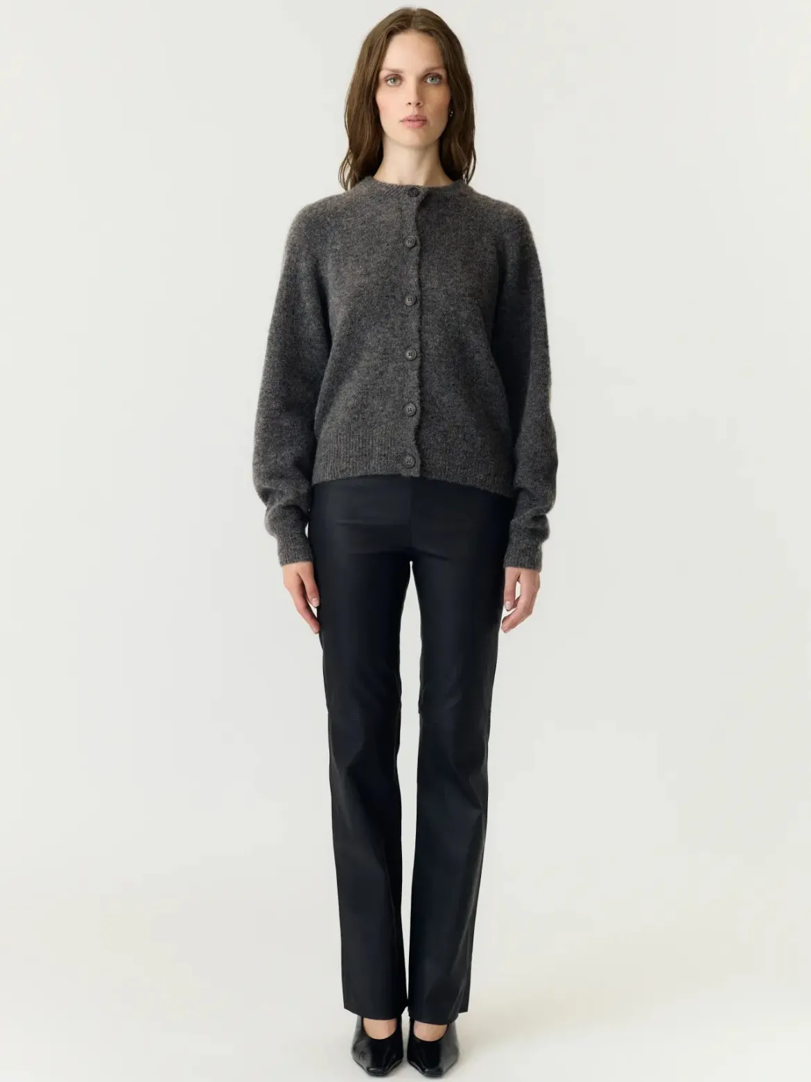 Y.A.S naisten neuletakki Yasjohi, Medium Grey Melange