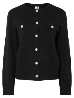 Y.A.S naisten neuletakki, YASPIMI LS KNIT CARDIGAN Black