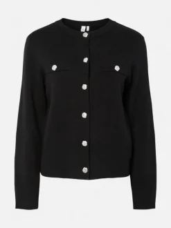 Y.A.S naisten neuletakki, YASPIMI LS KNIT CARDIGAN Black
