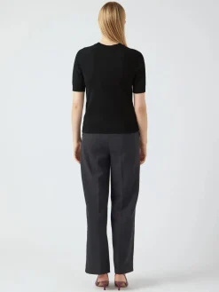 Y.A.S naisten neule, YASLENA SS KNIT PULLOVER S. Black
