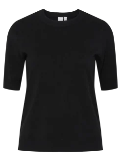 Y.A.S naisten neule, YASLENA SS KNIT PULLOVER S. Black