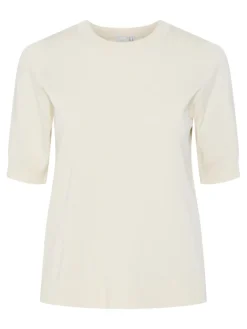 Y.A.S naisten neule, YASLENA SS KNIT PULLOVER S. Luonnonvalkoinen