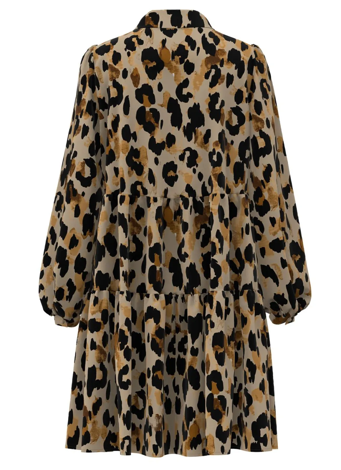 Y.A.S Naisten PaitaMekko, YASALIRA LS SHIRT DRESS NOOS Ruskea Kuosi