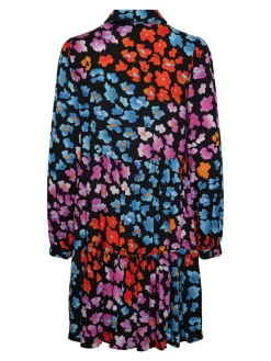 Y.A.S Naisten PaitaMekko, YASALIRA LS SHIRT DRESS NOOS Musta Kuosi