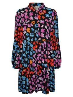 Y.A.S Naisten PaitaMekko, YASALIRA LS SHIRT DRESS NOOS Musta Kuosi