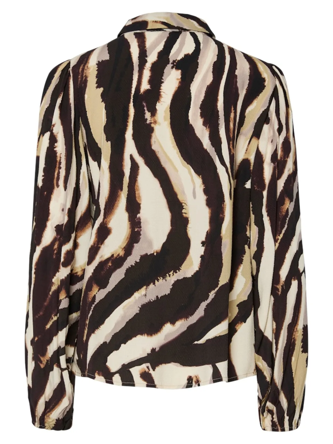 Y.A.S naisten paitapusero K Yasasina LS Shirt S. Noos, Sandshell Zebra print