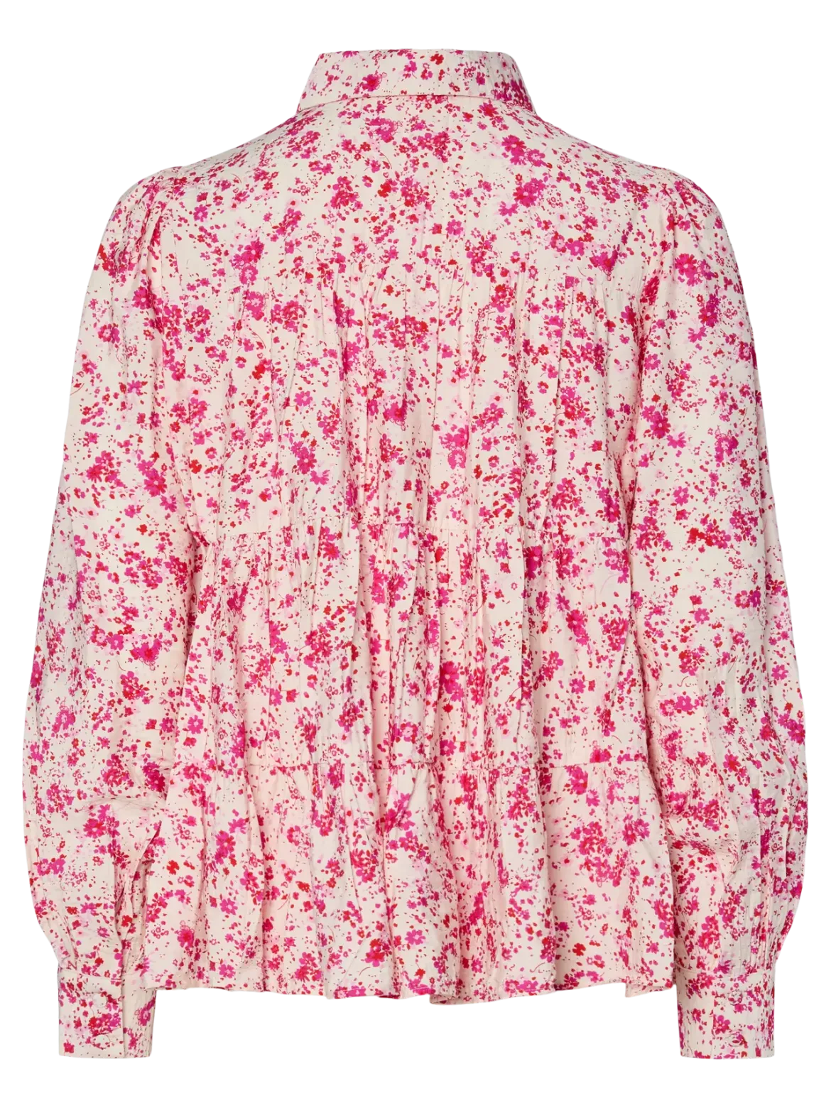 Y.A.S naisten paitapusero YASPALA LS Shirt, pinkki kuosi