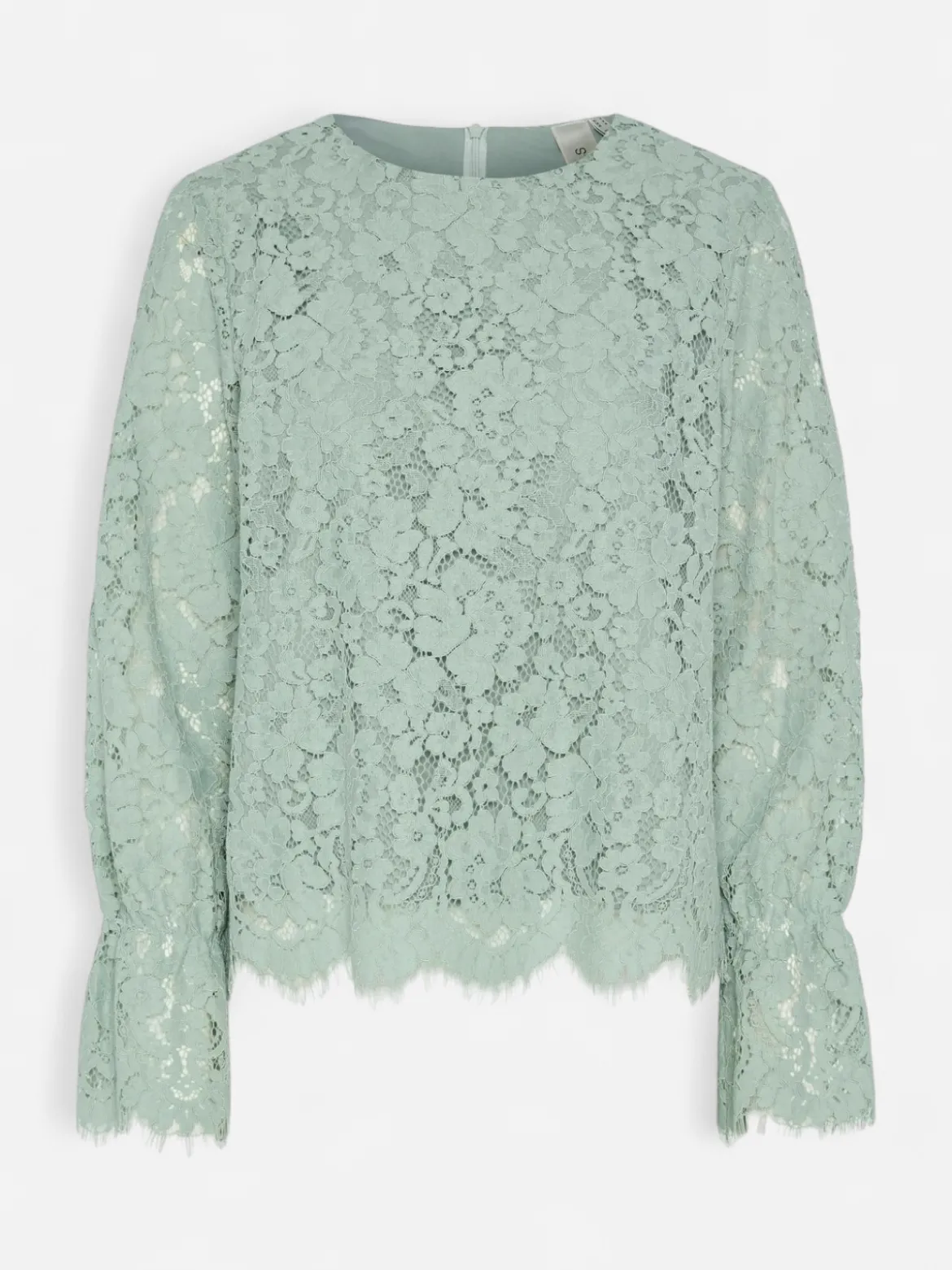 Y.A.S naisten paita, YASPERLA LS LACE TOP S Vaaleanvihreä