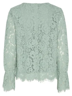 Y.A.S naisten paita, YASPERLA LS LACE TOP S Vaaleanvihreä