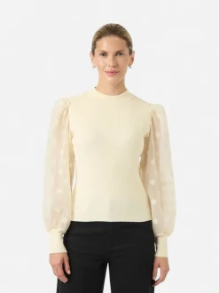 Y.A.S naisten pusero K-YASDOTME LS KNIT PULLOVER S. NOOS, Birch