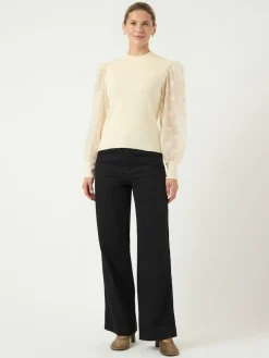 Y.A.S naisten pusero K-YASDOTME LS KNIT PULLOVER S. NOOS, Birch