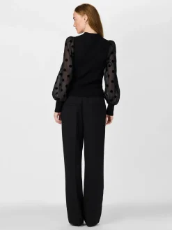 Y.A.S naisten pusero, YASDOTME LS KNIT PULLOVER Black