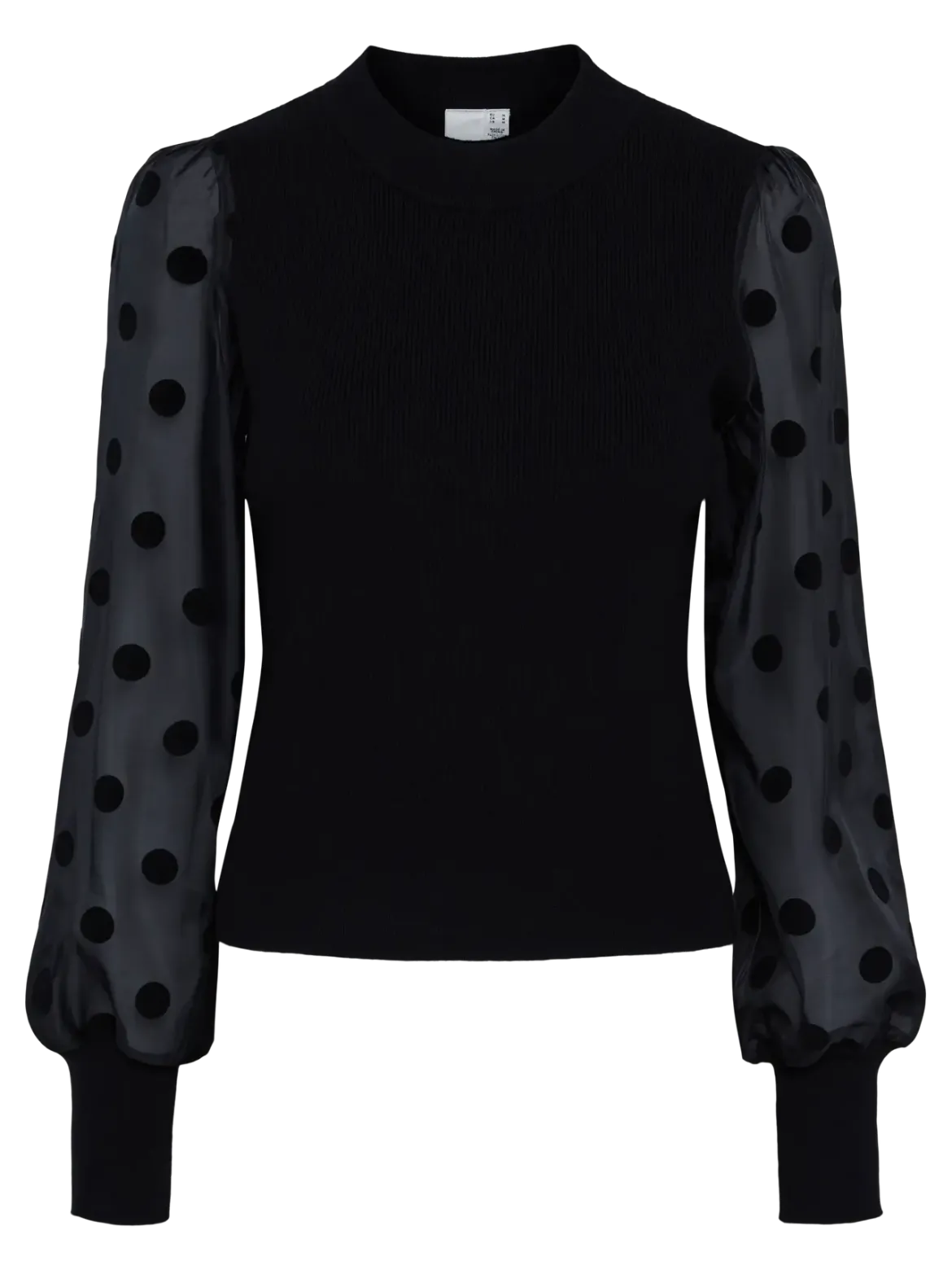 Y.A.S naisten pusero, YASDOTME LS KNIT PULLOVER Black