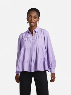 Y.A.S NAISTEN PUSERO YASPALA LS SHIRT S. NOOS Vaalea Lila
