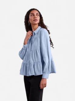 Y.A.S NAISTEN PUSERO YASPALA LS SHIRT S. NOOS Vaaleansininen