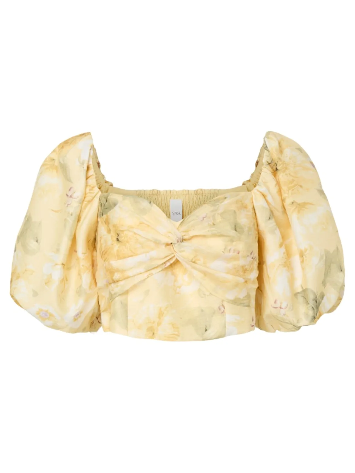 Y.A.S naisten topit Yaslemon Ss Short Top, Pale Banana Lemon print