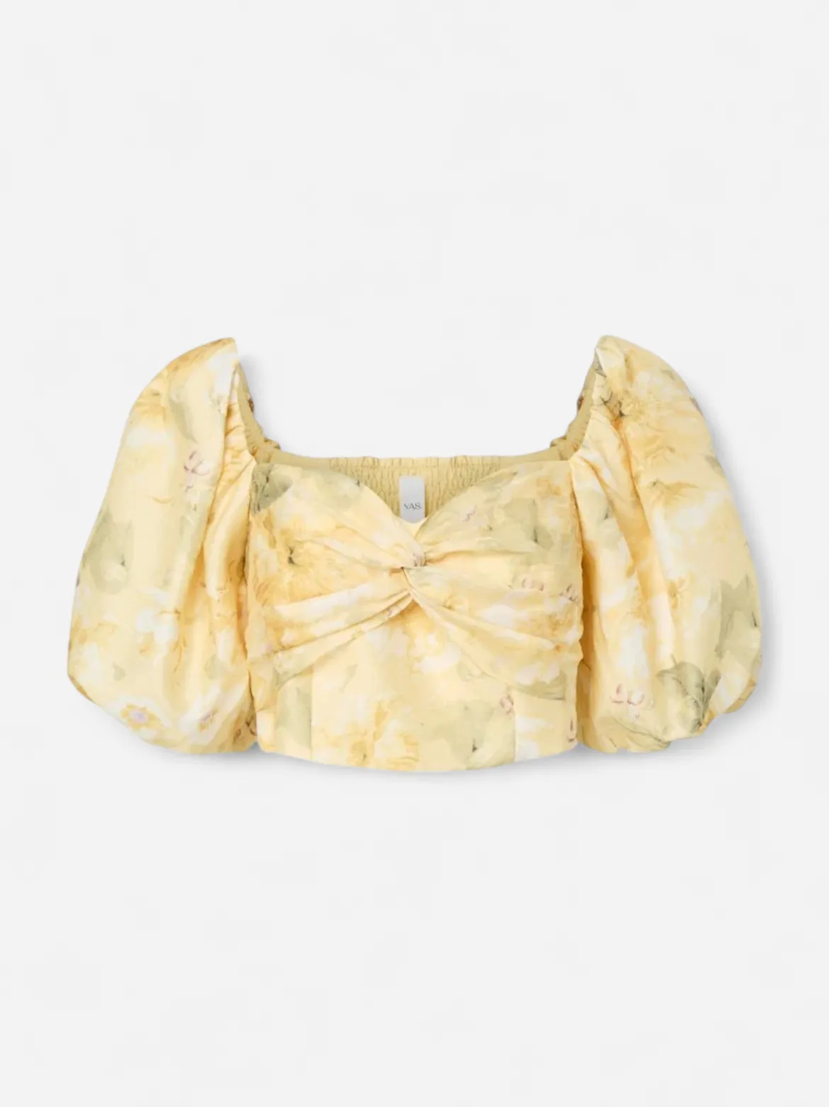 Y.A.S naisten topit Yaslemon Ss Short Top, Pale Banana Lemon print