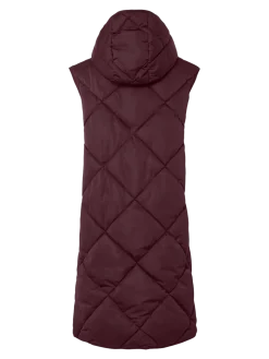Y.A.S naisten toppaliivi, YASSELURA PADDED VEST Viininpunainen