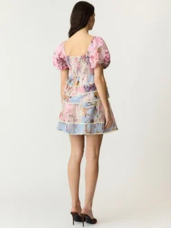 Y.A.S naisten toppi YasMessa SS Smock Top, Pristine W. Ballerin