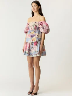 Y.A.S naisten toppi YasMessa SS Smock Top, Pristine W. Ballerin